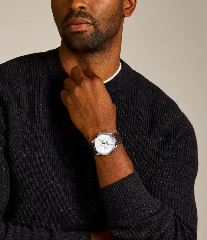Neutra Moonphase Multifunction Brown Leather Watch