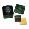 Nick Jonas x Fossil Machine Luxe Blue Vignette Three-Hand Brown Croco Leather Watch