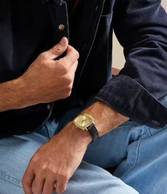 nick jonas x fossil machine luxe three hand black croco leather watch 2 330x383 - Nick Jonas x Fossil Machine Luxe Three-Hand Black Croco Leather Watch