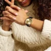 Nick Jonas x Fossil Machine Luxe Three-Hand Black Croco Leather Watch Nick Jonas x Fossil Machine Luxe Three-Hand Black Croco Leather Watch