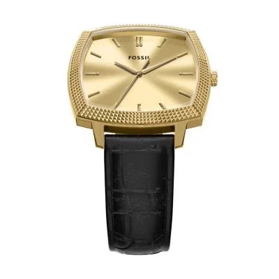 Nick Jonas x Fossil Machine Luxe Three-Hand Black Croco Leather Watch Nick Jonas x Fossil Machine Luxe Three-Hand Black Croco Leather Watch