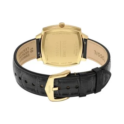Nick Jonas x Fossil Machine Luxe Three-Hand Black Croco Leather Watch Nick Jonas x Fossil Machine Luxe Three-Hand Black Croco Leather Watch
