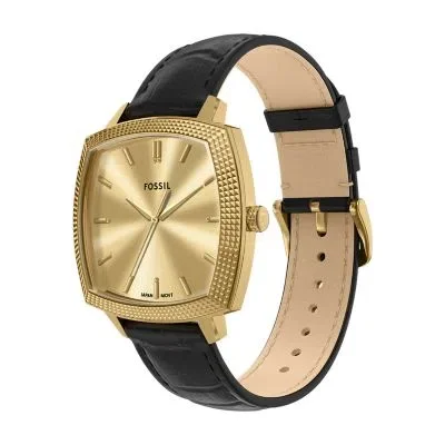 Nick Jonas x Fossil Machine Luxe Three-Hand Black Croco Leather Watch Nick Jonas x Fossil Machine Luxe Three-Hand Black Croco Leather Watch