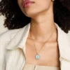 Pisces Sutton Zodiac Gold-Tone Stainless Steel Green Mother-of-Pearl Pendant Necklace