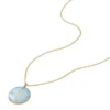 Pisces Sutton Zodiac Gold-Tone Stainless Steel Green Mother-of-Pearl Pendant Necklace