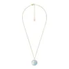 Pisces Sutton Zodiac Gold-Tone Stainless Steel Green Mother-of-Pearl Pendant Necklace