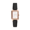 Raquel Three-Hand Date Black LiteHide™ Leather Watch