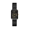Raquel Three-Hand Date Black Stainless Steel Watch