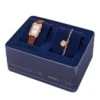 Raquel Three-Hand Date Medium Brown Leather Watch and Bracelet Set Raquel Three-Hand Date Medium Brown Leather Watch and Bracelet Set