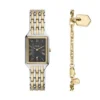 Raquel Three-Hand Date Two-Tone Stainless Steel Watch and Bracelet Set