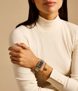 Raquel Three-Hand Date Two-Tone Stainless Steel Watch and Bracelet Set