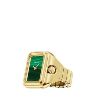 Raquel Watch Ring Two-Hand Gold-Tone Stainless Steel Watch