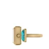 Raquel Watch Ring Two-Hand Gold-Tone Stainless Steel Watch