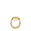 Raquel Watch Ring Two-Hand Gold-Tone Stainless Steel Watch