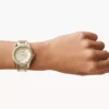 Riley Multifunction Gold-Tone Stainless Steel Watch