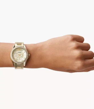 Riley Multifunction Gold-Tone Stainless Steel Watch