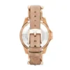 Riley Multifunction Rose Gold-Tone and Sand Leather Watch