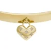 Sadie All My Love Gold-Tone Stainless Steel Heart Bangle Bracelet