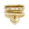 Sadie All My Love Gold-Tone Stainless Steel Heart Prestack Ring