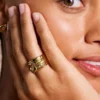 Sadie All My Love Gold-Tone Stainless Steel Heart Prestack Ring