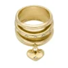 Sadie All My Love Gold-Tone Stainless Steel Heart Prestack Ring