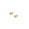 Sadie All My Love Gold-Tone Stainless Steel Heart Stud Earrings
