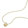 Sadie Gold-Tone Stainless Steel Heart Necklace and Earrings Gift Set