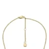 Sadie Locket Collection Gold-Tone Stainless Steel Pendant Necklace