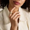 Sadie Shine Bright Gold-Tone Stainless Steel Fidget Band Ring