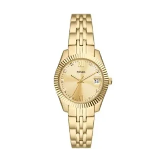 Scarlette Three-Hand Date Gold-Tone Stainless Steel Watch