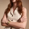 Scarlette Three-Hand Date Gold-Tone Stainless Steel Watch