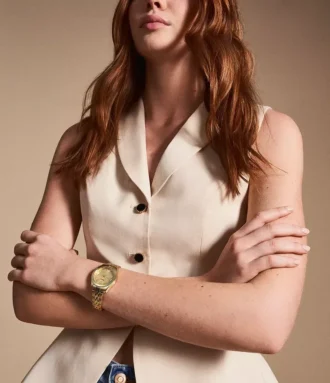Scarlette Three-Hand Date Gold-Tone Stainless Steel Watch