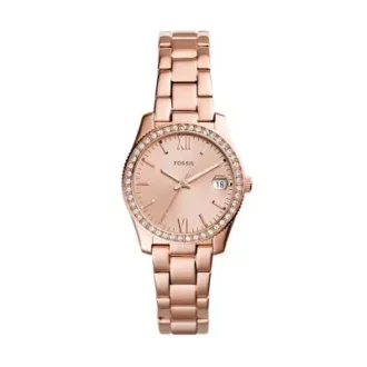 Scarlette Three-Hand Date Rose Gold-Tone Stainless Steel Watch