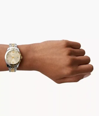 Scarlette Three-Hand Date Two-Tone Stainless Steel Watch