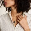 Scorpio Sutton Zodiac Gold-Tone Stainless Steel Black Sandstone Pendant Necklace