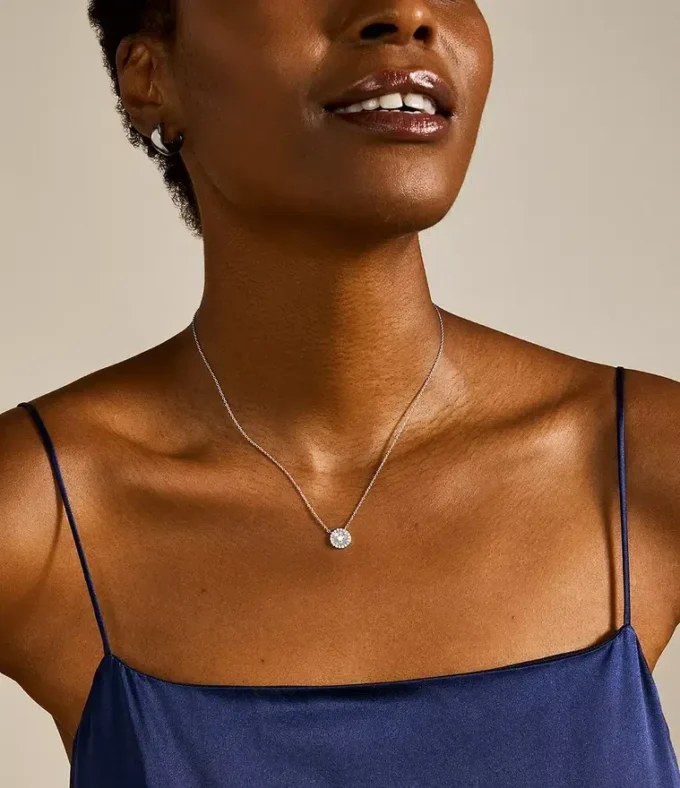 Sterling Mother-of-Pearl Sterling Silver Pendant Necklace