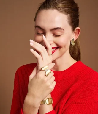 Sutton Butterfly Collection Gold-Tone Stainless Steel Center Focal Ring