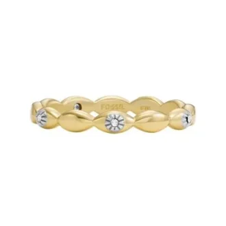 Sutton Evil Eye Gold-Tone Stainless Steel Band Ring