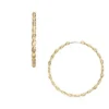 Sutton Evil Eye Gold-Tone Stainless Steel Hoop Earrings