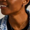 Sutton Evil Eye Gold-Tone Stainless Steel Hoop Earrings