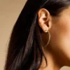 Sutton Evil Eye Gold-Tone Stainless Steel Hoop Earrings