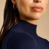 Sutton Evil Eye Gold-Tone Stainless Steel Hoop Earrings