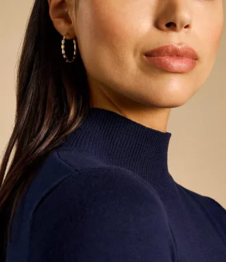 Sutton Evil Eye Gold-Tone Stainless Steel Hoop Earrings