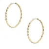 Sutton Evil Eye Gold-Tone Stainless Steel Hoop Earrings