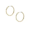 Sutton Evil Eye Gold-Tone Stainless Steel Hoop Earrings