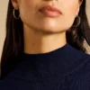 Sutton Evil Eye Gold-Tone Stainless Steel Hoop Earrings
