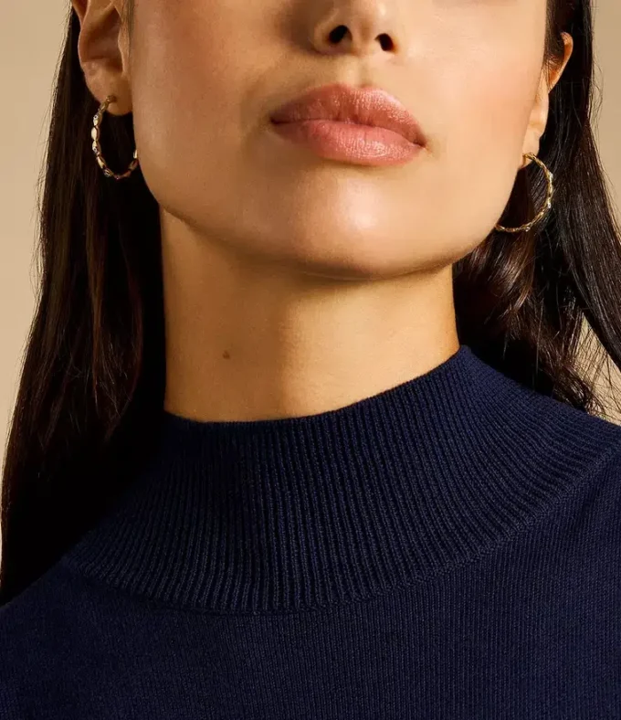 Sutton Evil Eye Gold-Tone Stainless Steel Hoop Earrings