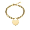 Sutton Gold-Tone Stainless Steel Heart Bracelet