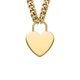 Sutton Gold-Tone Stainless Steel Heart Necklace