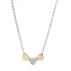 Sutton Heart Tri-Tone Steel Necklace